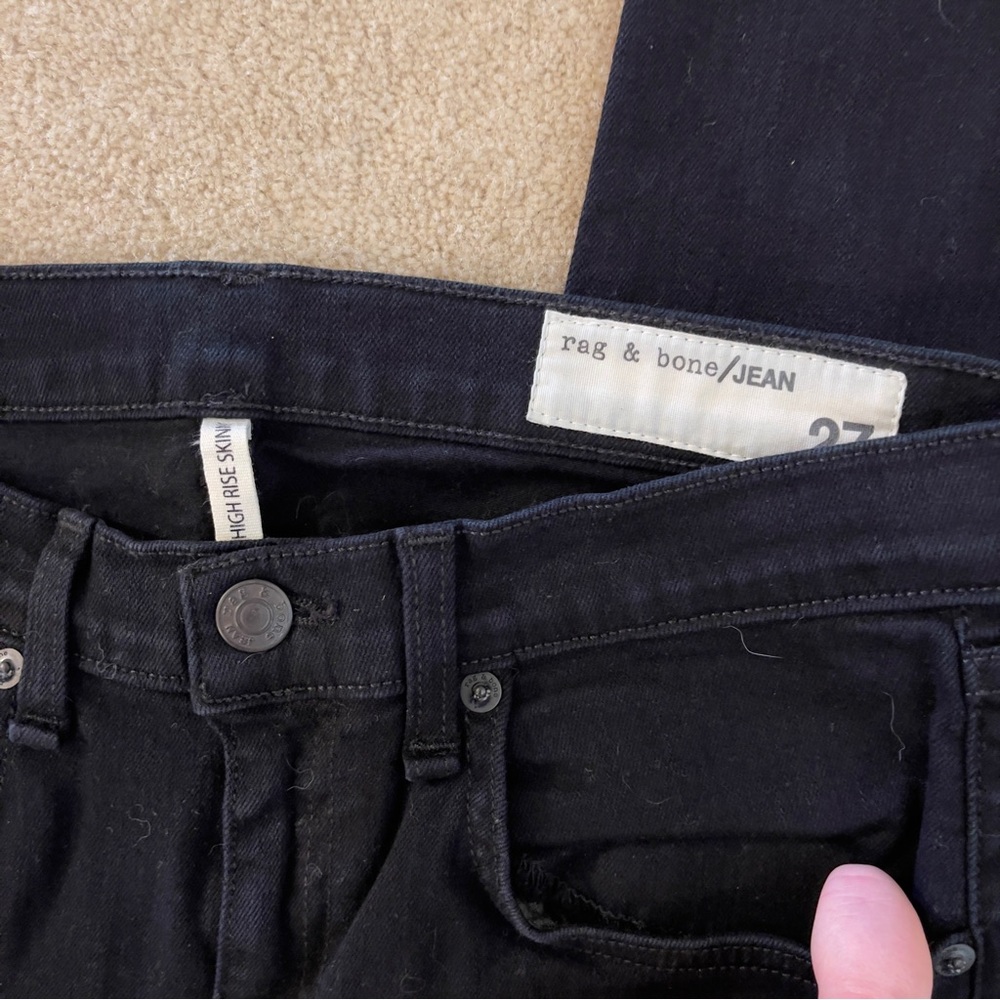 Rag & Bone black high rise skinny jean size 27 EUC